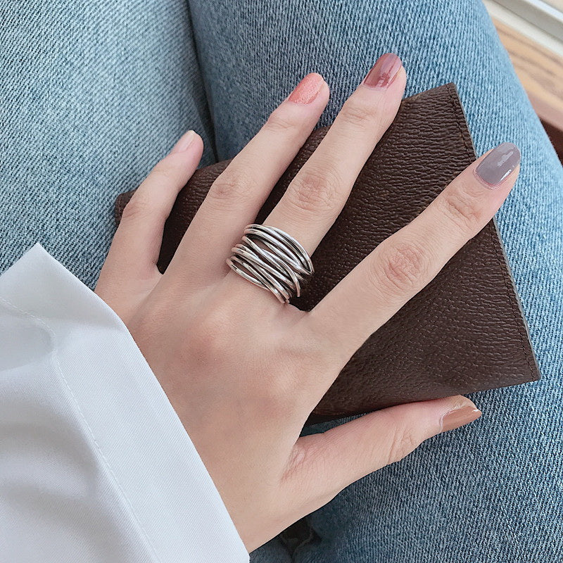Adjustable Layered 925 Sterling Silver Ring Maya Henry Jewelry