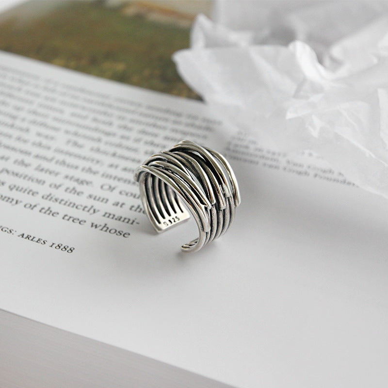 Adjustable Layered 925 Sterling Silver Ring Maya Henry Jewelry