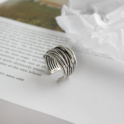 Adjustable Layered 925 Sterling Silver Ring Maya Henry Jewelry