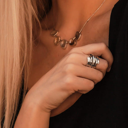 Bliss - Vintage Thick Layer Silver Ring Maya Henry Jewelry