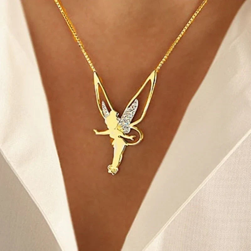 Lucky Fairy Necklace | White Gold Maya Henry Jewelry