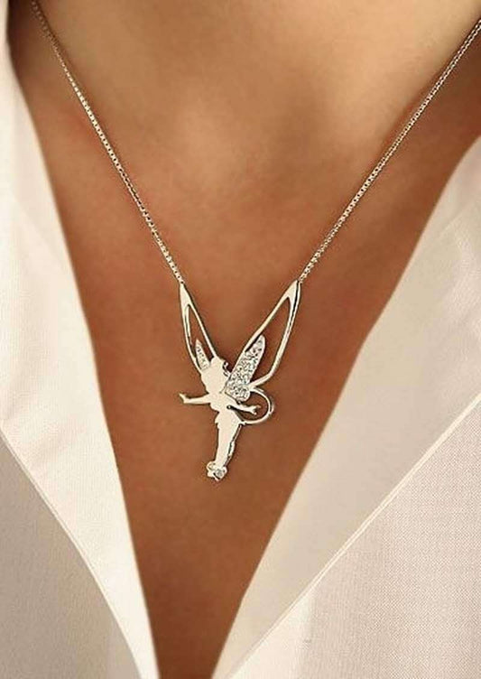 Lucky Fairy Necklace | White Gold Maya Henry Jewelry