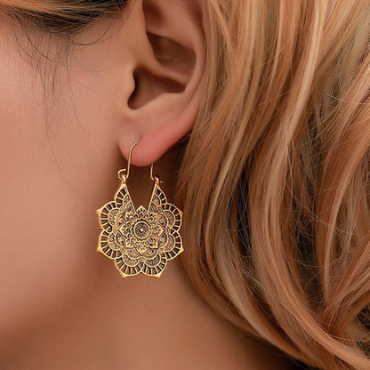 Lotus Mandala Earrings Maya Henry Jewelry