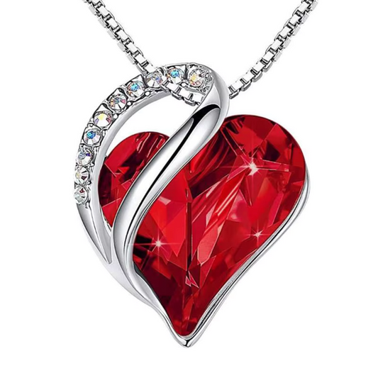 Heart-Shaped Crystal Love Necklace Maya Henry Jewelry