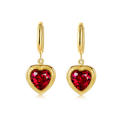 Heart Copper Pearl Diamond Ear Studs Maya Henry Jewelry