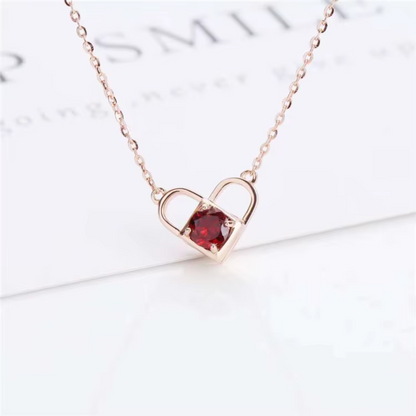 Natural Red Garnet Pendant Necklace Maya Henry Jewelry