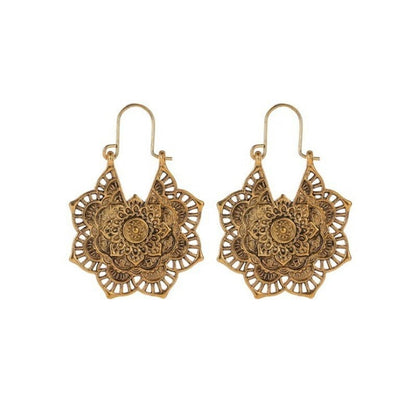 Lotus Mandala Earrings Maya Henry Jewelry