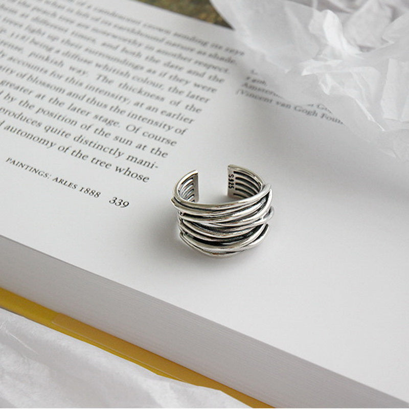 Adjustable Layered 925 Sterling Silver Ring Maya Henry Jewelry