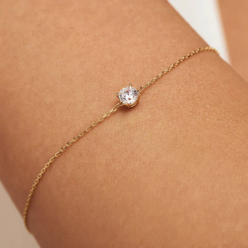 Cléa Stone Bracelet | White Gold Maya Henry Jewelry