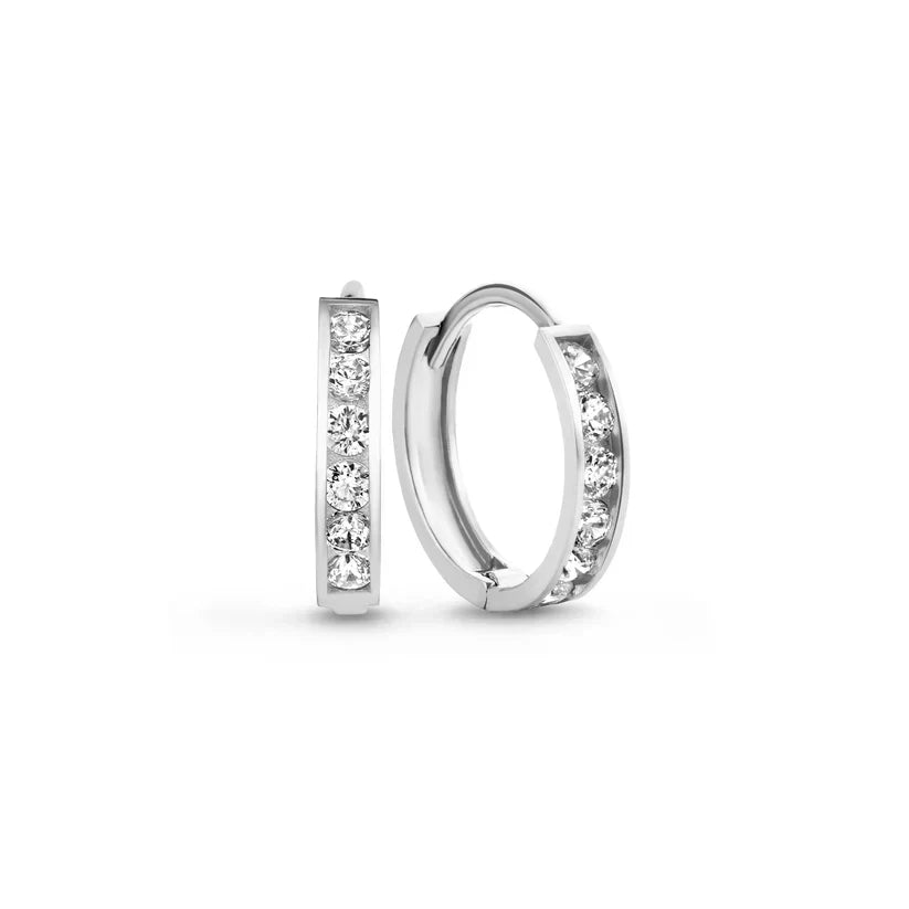 Dara Brillane Stone Earrings Set | White Gold Maya Henry Jewelry