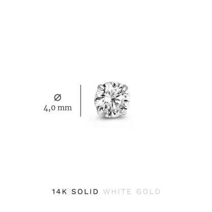 Dara Brillane Stone Earrings Set | White Gold Maya Henry Jewelry