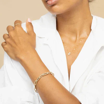 Love letter initial necklace | Gold Maya Henry Jewelry