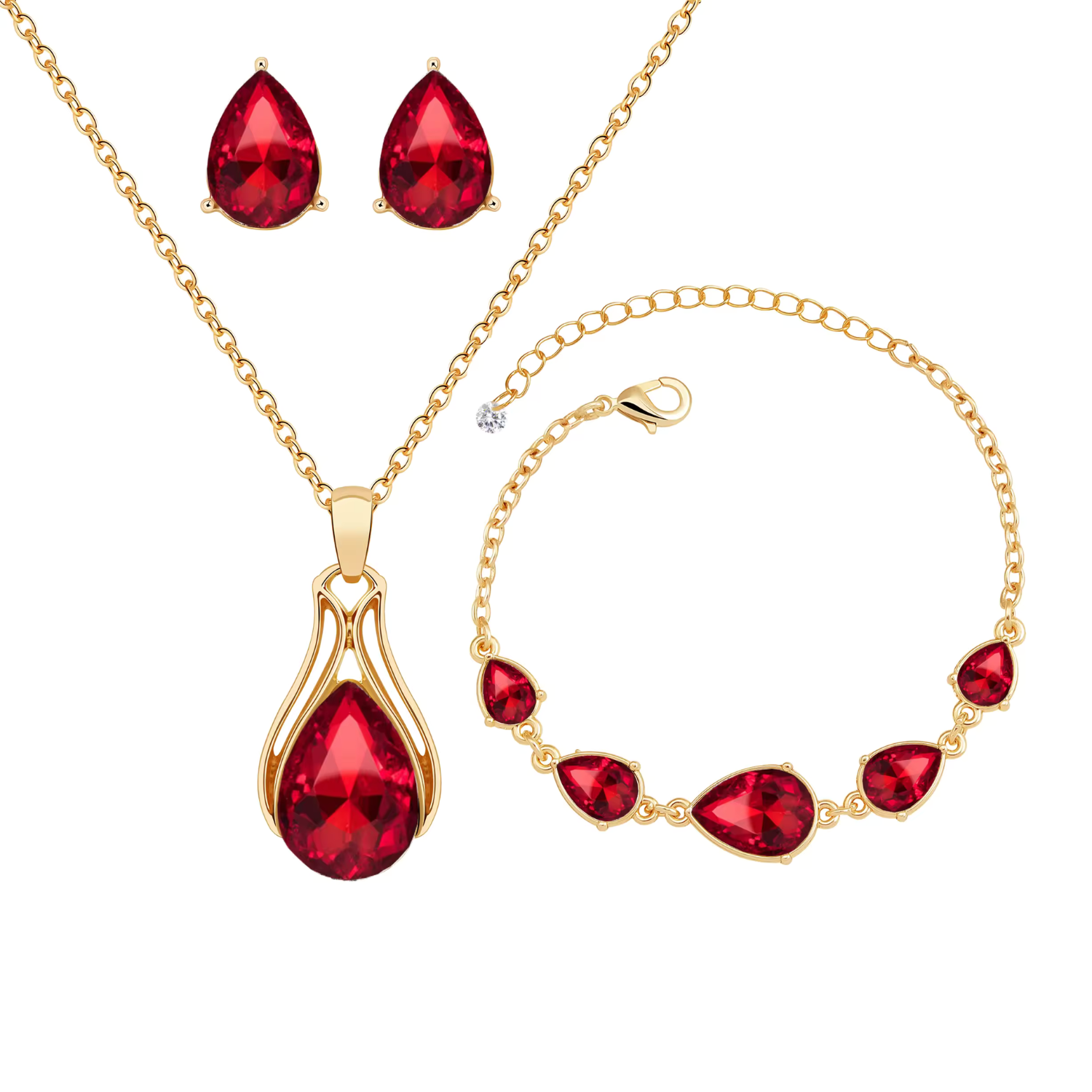 Inlaid Rhinestone Jewelry Set Maya Henry Jewelry