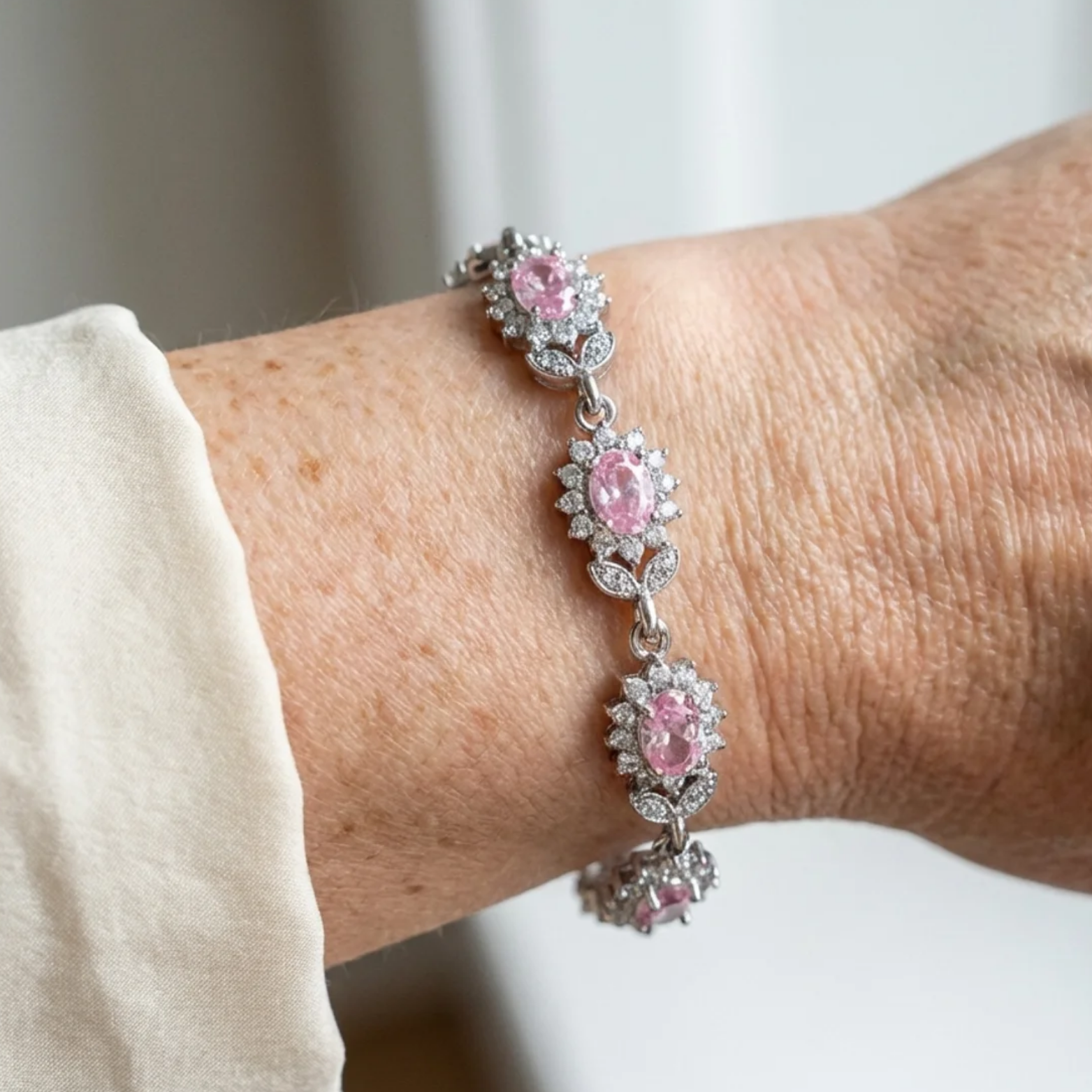 Iridessa Pinkthorn Bracelet | White Gold Maya Henry Jewelry