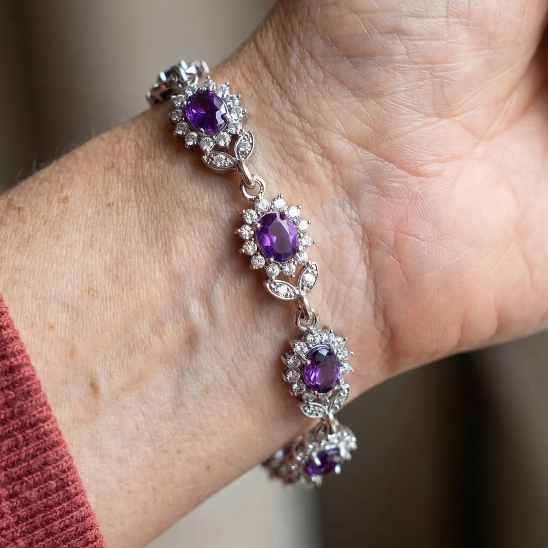 Iridessa Violetthorn Bracelet | White Gold Maya Henry Jewelry