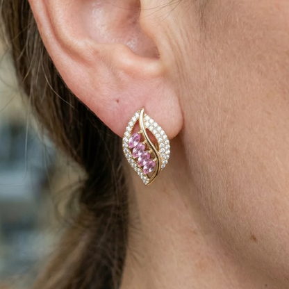 Isola Blushlune Earrings | Gold Maya Henry Jewelry