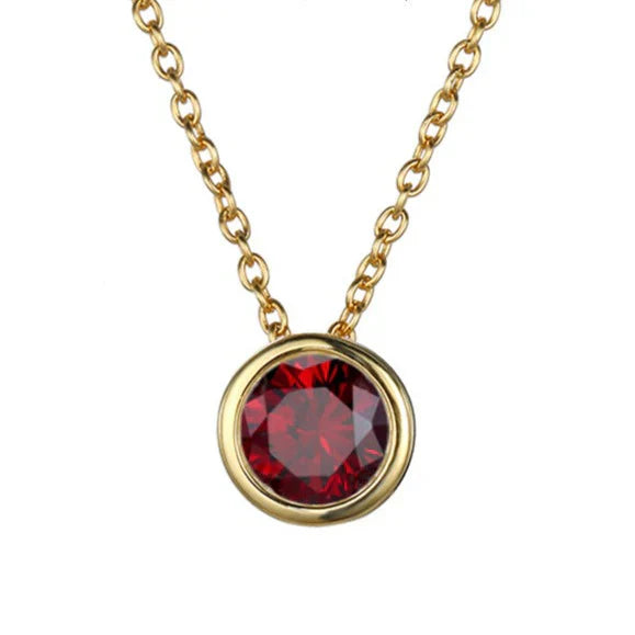Lunaria Gemmara Birthstone Necklace | Gold Maya Henry Jewelry