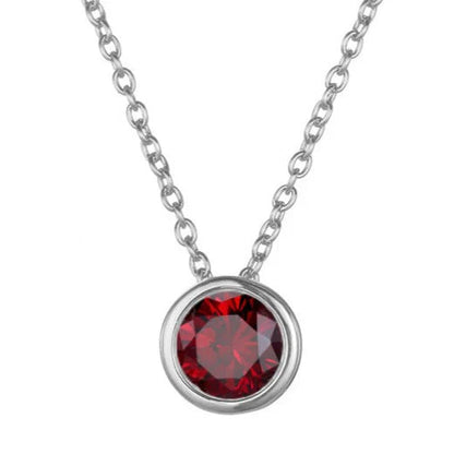 Lunaria Gemmara Birthstone Necklace | White Gold Maya Henry Jewelry