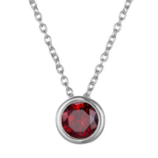 Lunaria Gemmara Birthstone Necklace | White Gold Maya Henry Jewelry