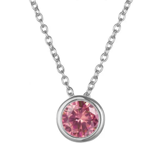 Lunaria Gemmara Birthstone Necklace | White Gold Maya Henry Jewelry
