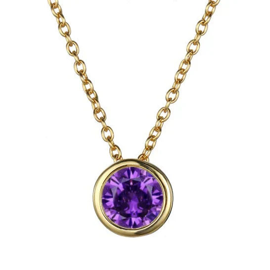 Lunaria Gemmara Birthstone Necklace | Gold Maya Henry Jewelry