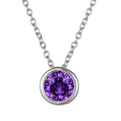Lunaria Gemmara Birthstone Necklace | White Gold Maya Henry Jewelry