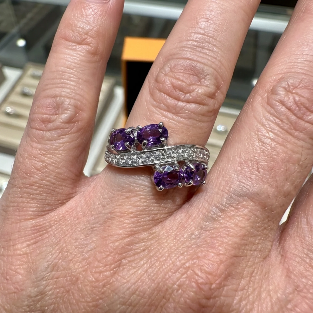 Lavender Flow Ring | White Gold Maya Henry Jewelry