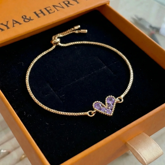 Lilac Love Bracelet | Gold Maya Henry Jewelry