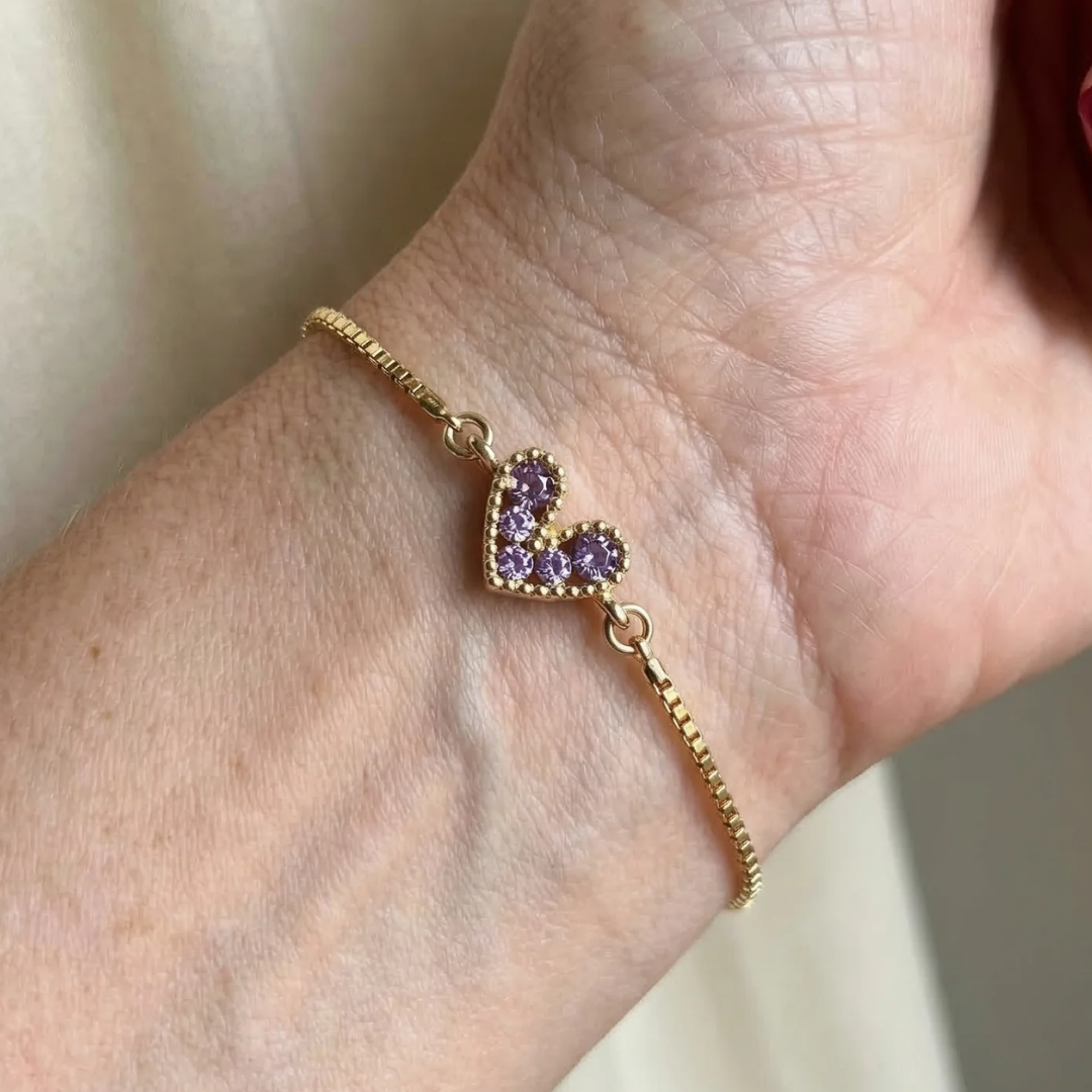 Lilac Love Bracelet | Gold Maya Henry Jewelry