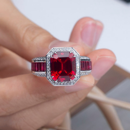 Luxury Lab-Grown Ruby Cut Ring Maya Henry Jewelry