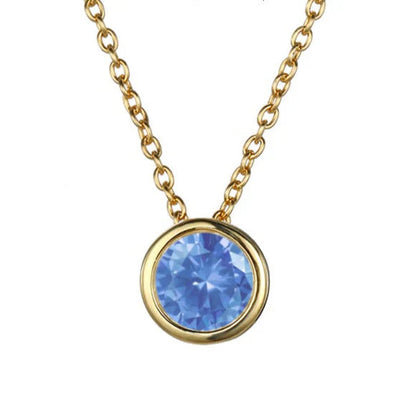 Lunaria Gemmara Birthstone Necklace | Gold Maya Henry Jewelry