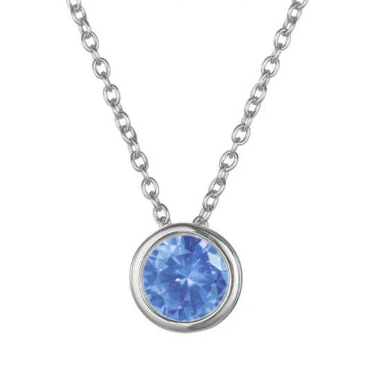 Lunaria Gemmara Birthstone Necklace | White Gold Maya Henry Jewelry