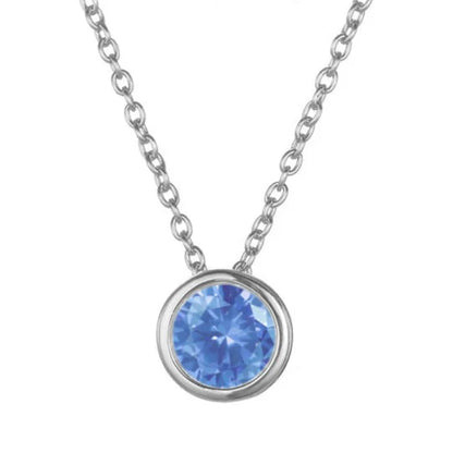 Lunaria Gemmara Birthstone Necklace | White Gold Maya Henry Jewelry