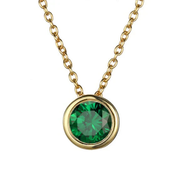 Lunaria Gemmara Birthstone Necklace | Gold Maya Henry Jewelry