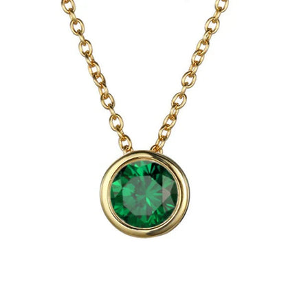 Lunaria Gemmara Birthstone Necklace | Gold Maya Henry Jewelry