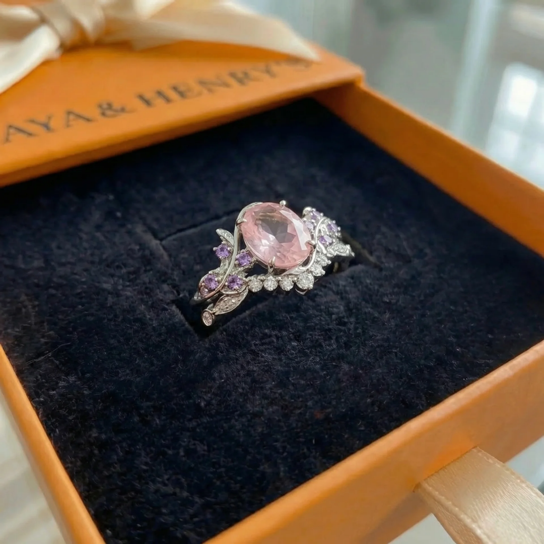 Miravelle Leafglow Ring Set | White Gold Maya Henry Jewelry