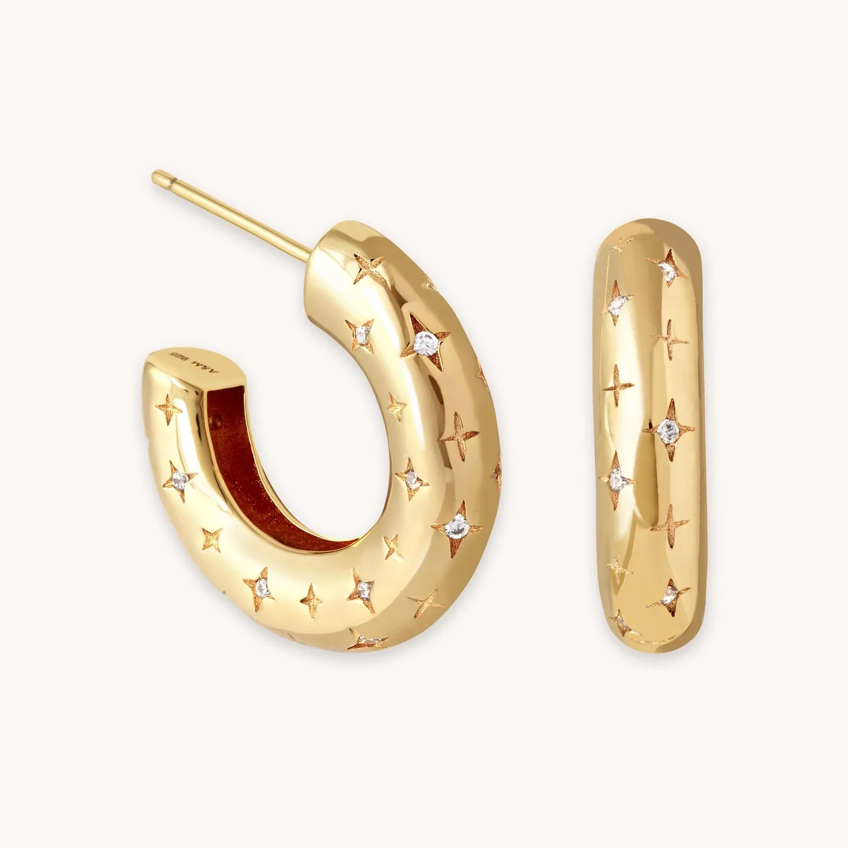 Cosmic Hoop Earrings | Gold Maya Henry Jewelry