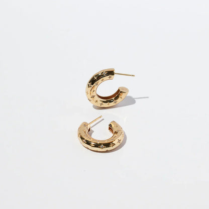Cosmic Hoop Earrings | Gold Maya Henry Jewelry