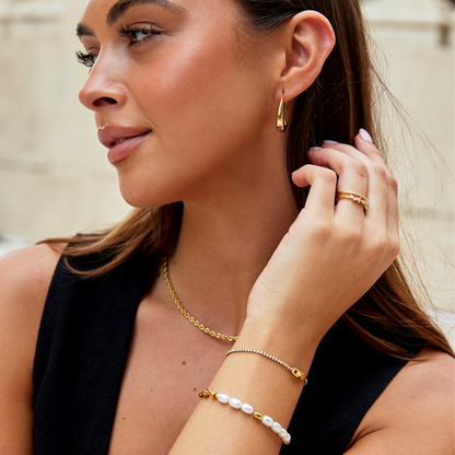 Niyah Crystal Gold Bracelet Maya Henry Jewelry