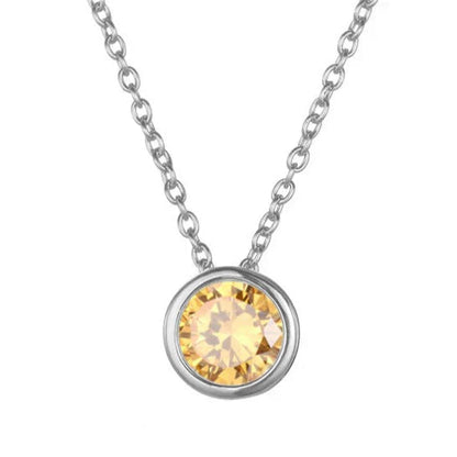 Lunaria Gemmara Birthstone Necklace | White Gold Maya Henry Jewelry