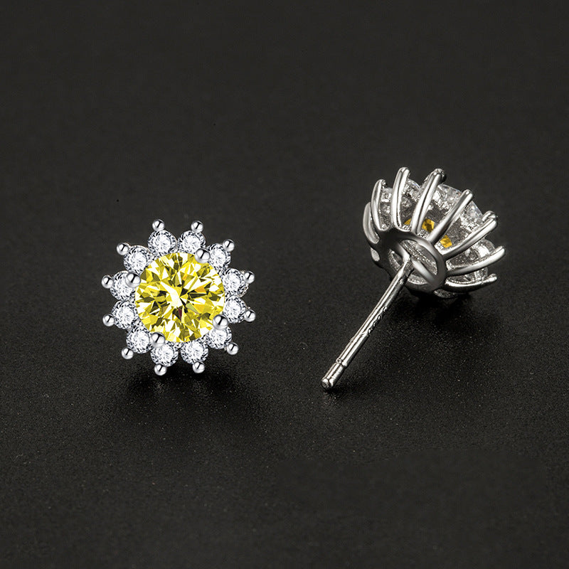 Sunlit Muse Earrings Yellow | White Gold Maya Henry Jewelry