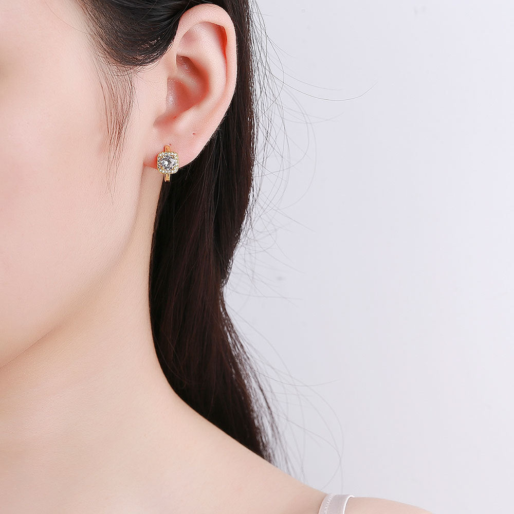 Nadine square earrings | White Gold Maya Henry Jewelry