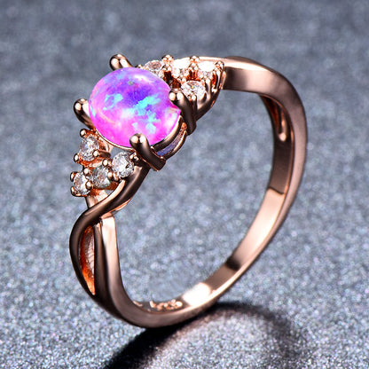 Sylva Moonhart Blue Ring | Rose Gold Maya Henry Jewelry