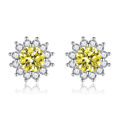 Sunlit Muse Earrings Yellow | White Gold Maya Henry Jewelry