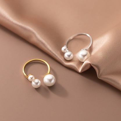 Adjustable Triple Freshwater Pearl Ring Maya Henry Jewelry