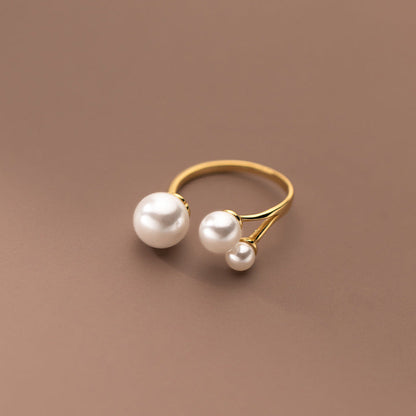 Adjustable Triple Freshwater Pearl Ring Maya Henry Jewelry