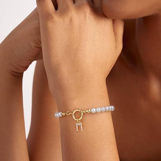 Auden Clé Letter Bracelet | Gold Maya Henry Jewelry