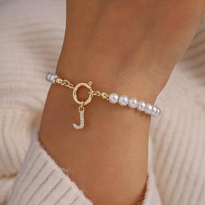 Auden Clé Letter Bracelet | Gold Maya Henry Jewelry