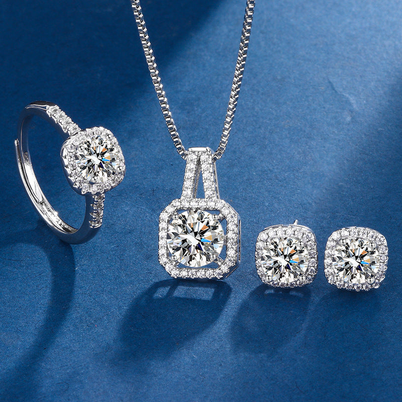 Aria Square Radiant Set | White Gold Maya Henry Jewelry