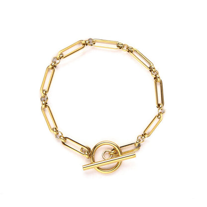 Link T-Bar Bracelet | Gold Maya Henry Jewelry